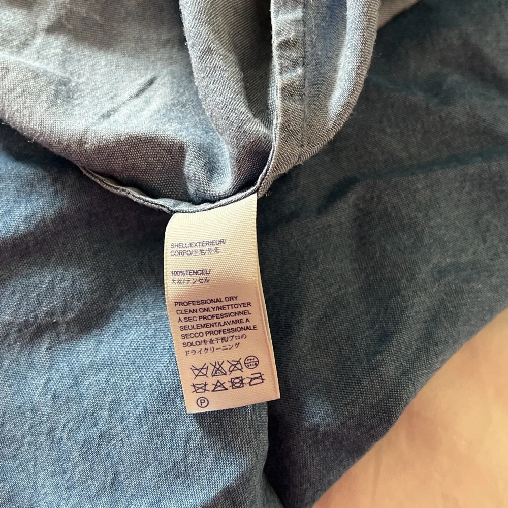 Rebecca Minkoff Off Shoulder Dress – Coastal Boho Tencel, Flowy Denim Look - Picture 4 of 7